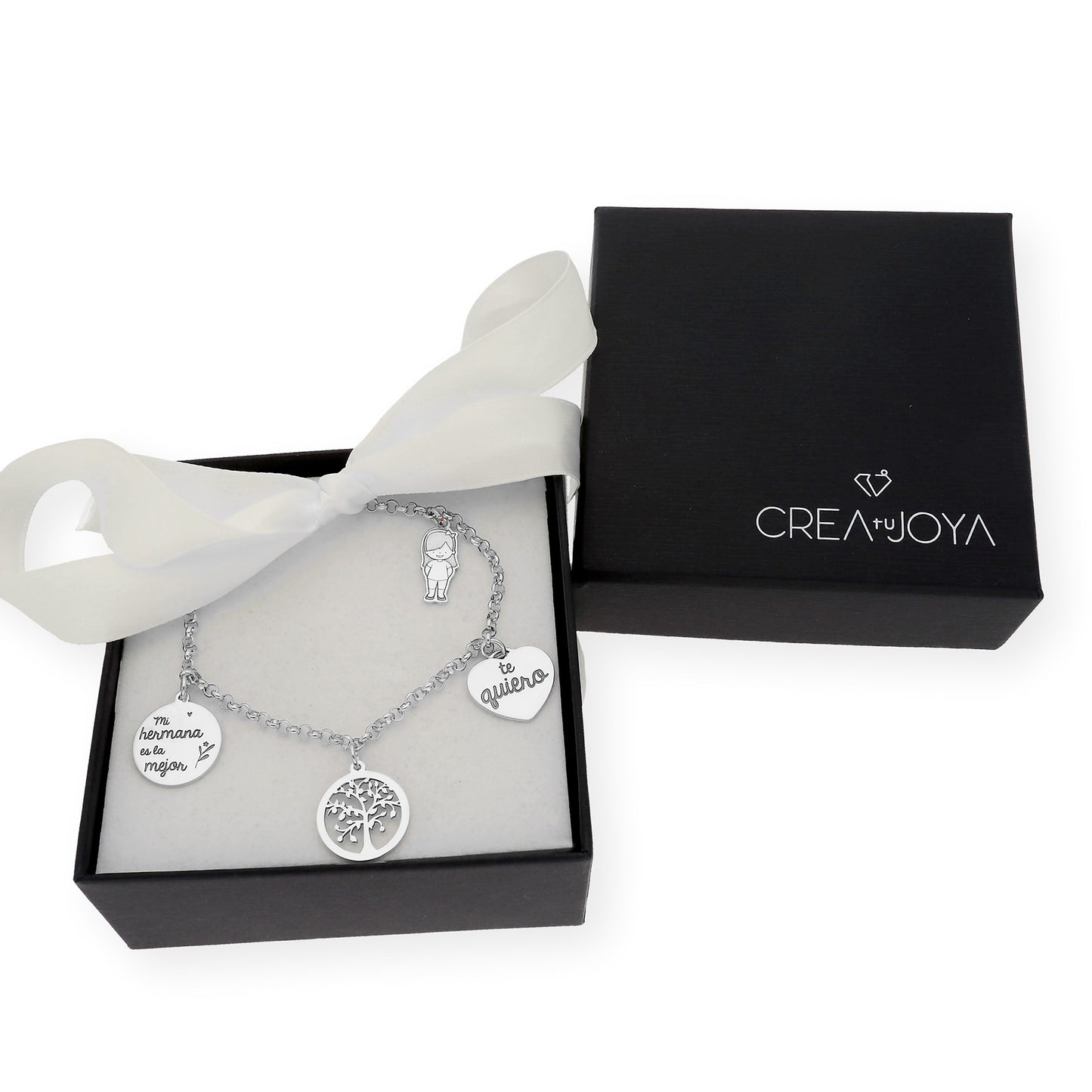 Pulsera Sister Love en Plata 925 y Baño de Oro Rosa 18k