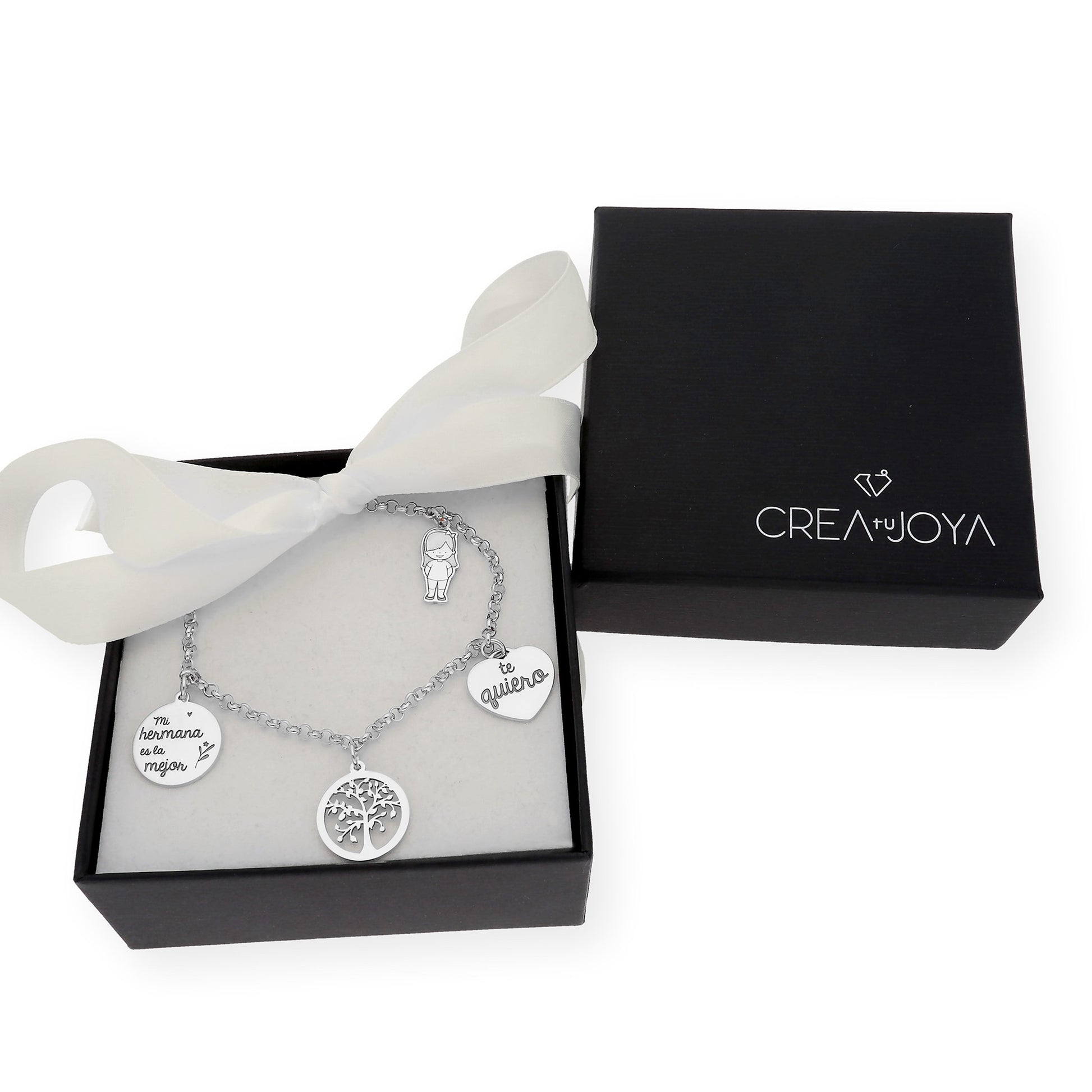 Pulsera Sister Love en Plata 925 y Baño de Oro Rosa 18k