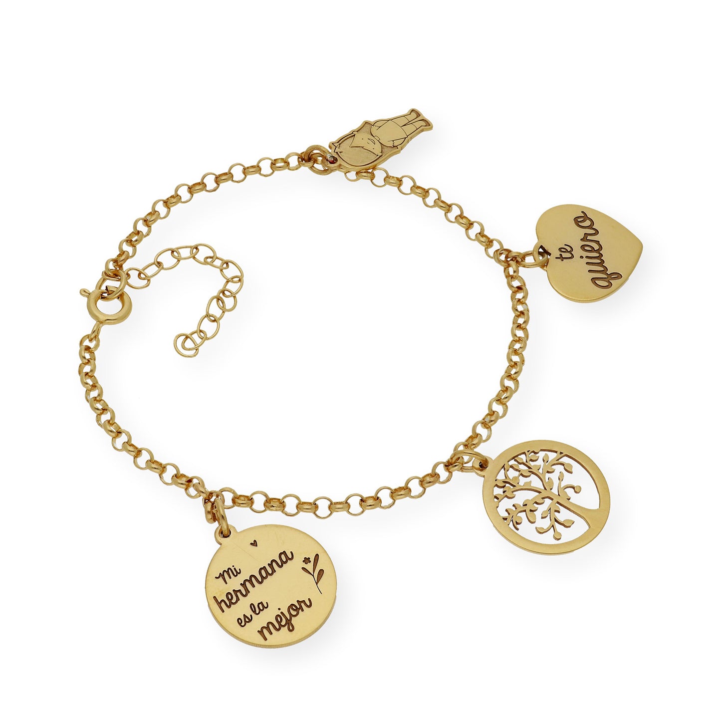 Pulsera Sister Love en Plata 925 y Baño de Oro Rosa 18k