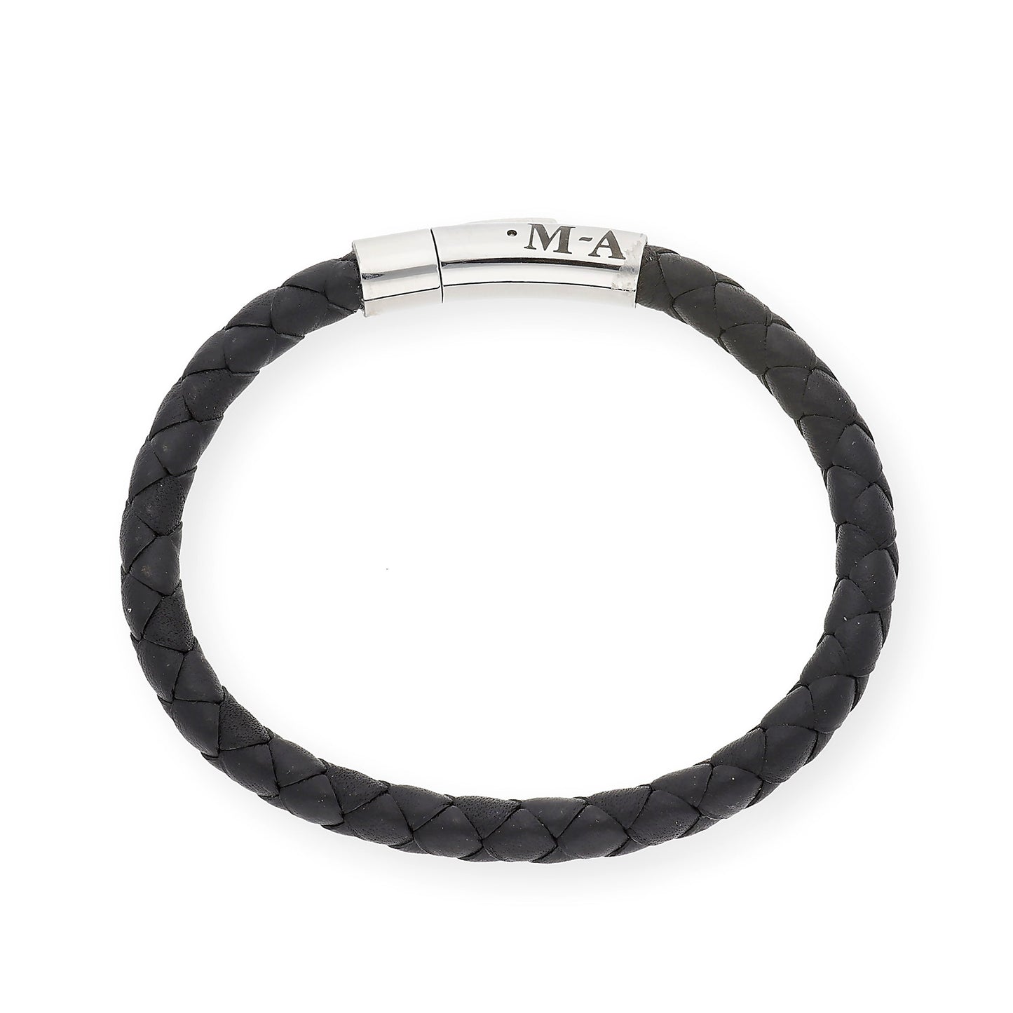 Pulsera Theo en Cuero Trenzado y Acero inoxidable