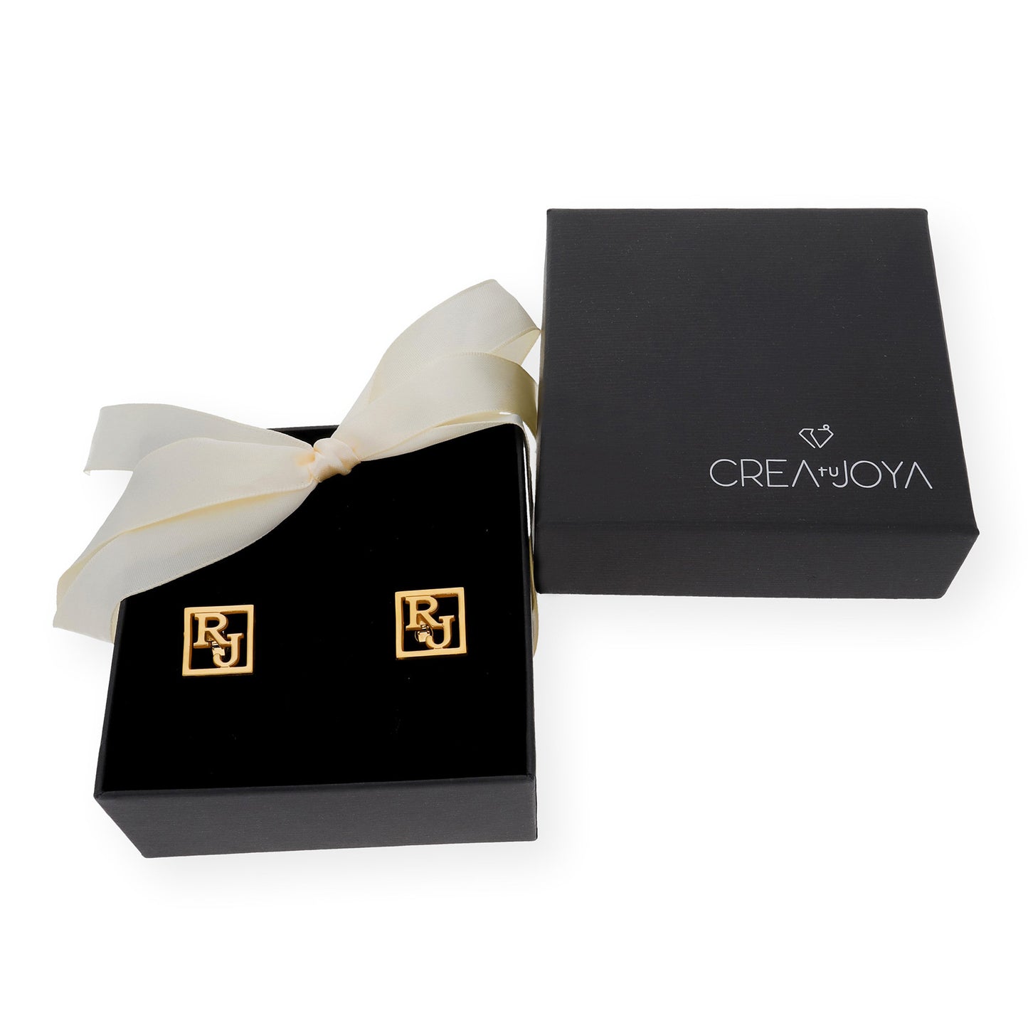 Gemelos con Iniciales Cruzadas en Plata de ley 925