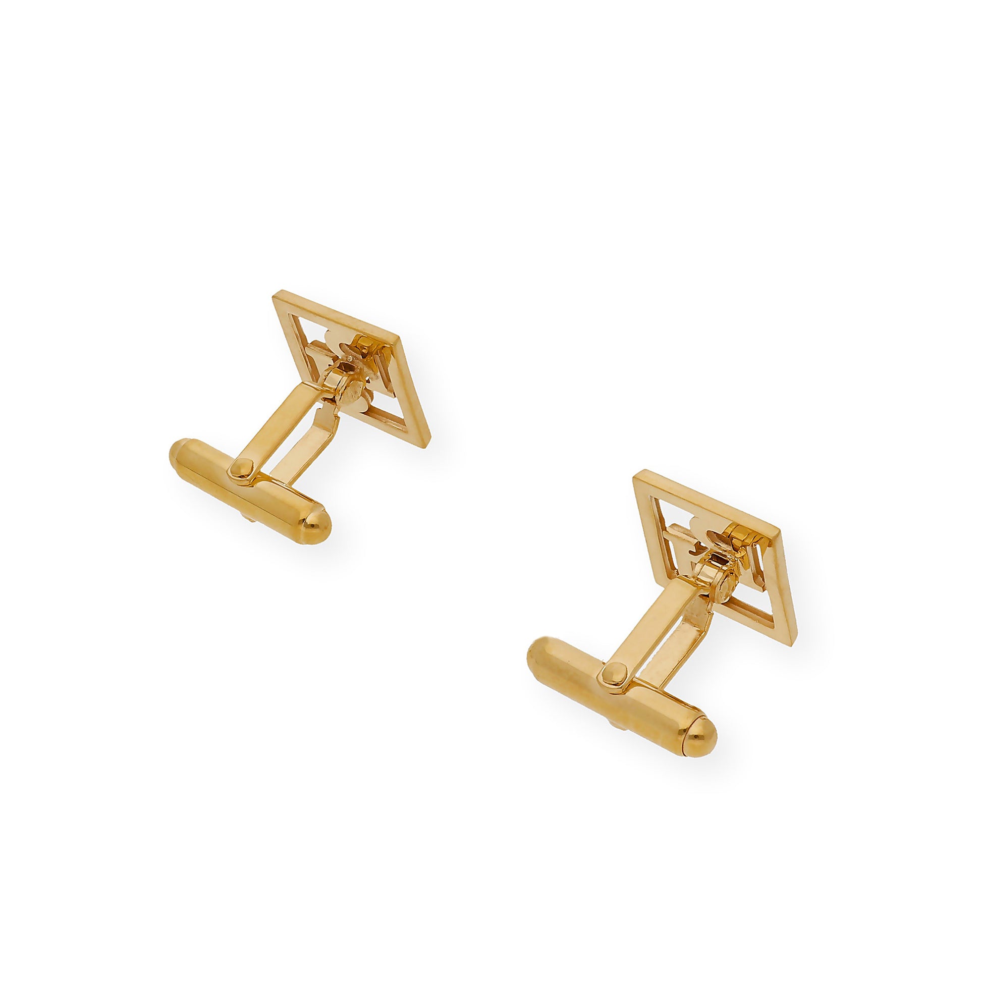 Gemelos con Iniciales Cruzadas en Plata de ley 925 con baño de oro 18k