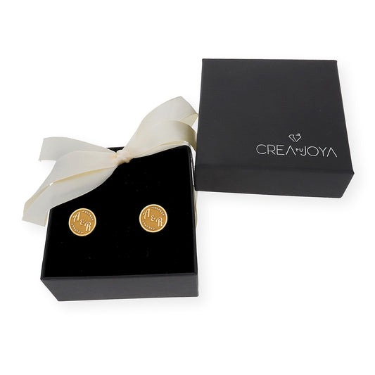 Gemelos Jack con Iniciales en Plata 925 con Baño de Oro 18k