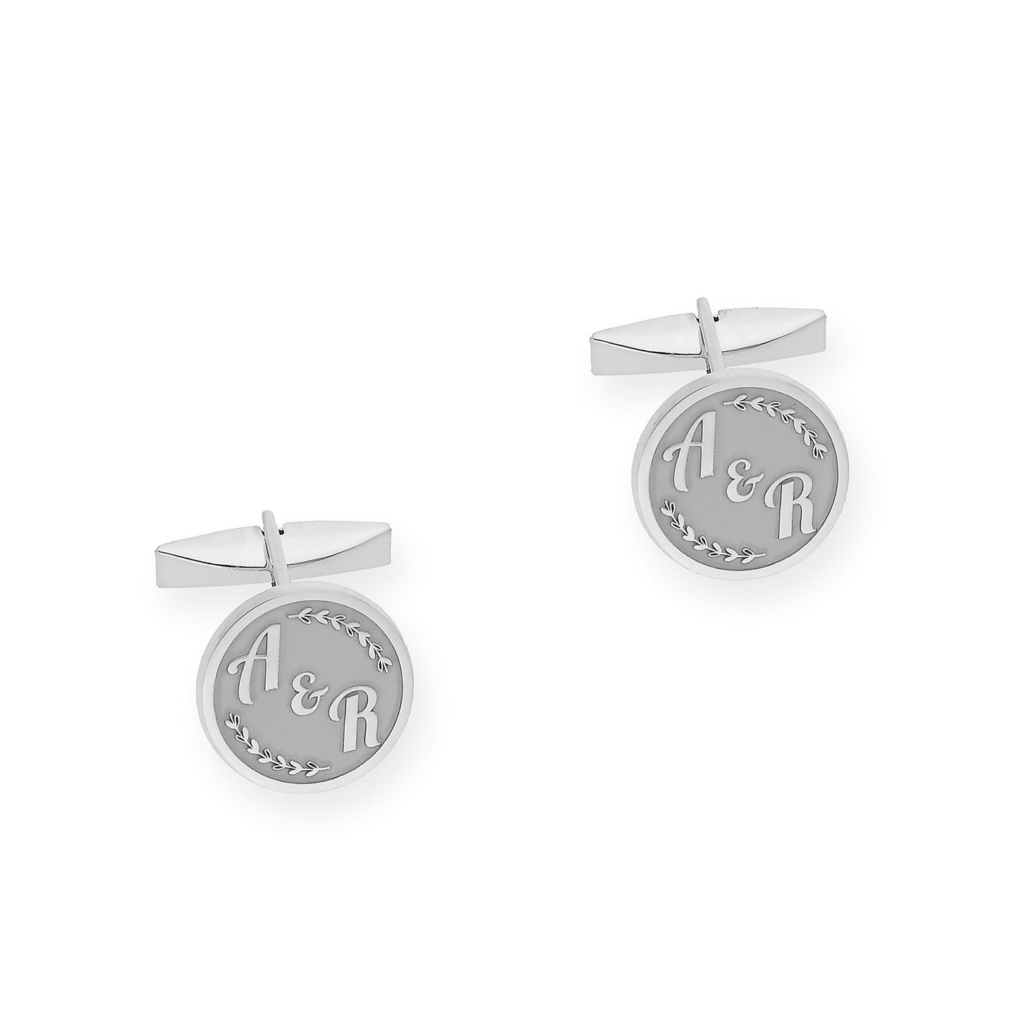 Gemelos Jack con Iniciales en Plata 925 con Baño de Oro 18k