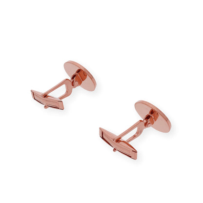 Gemelos Jack con Iniciales en Plata 925 con Baño de Oro Rosa 18k