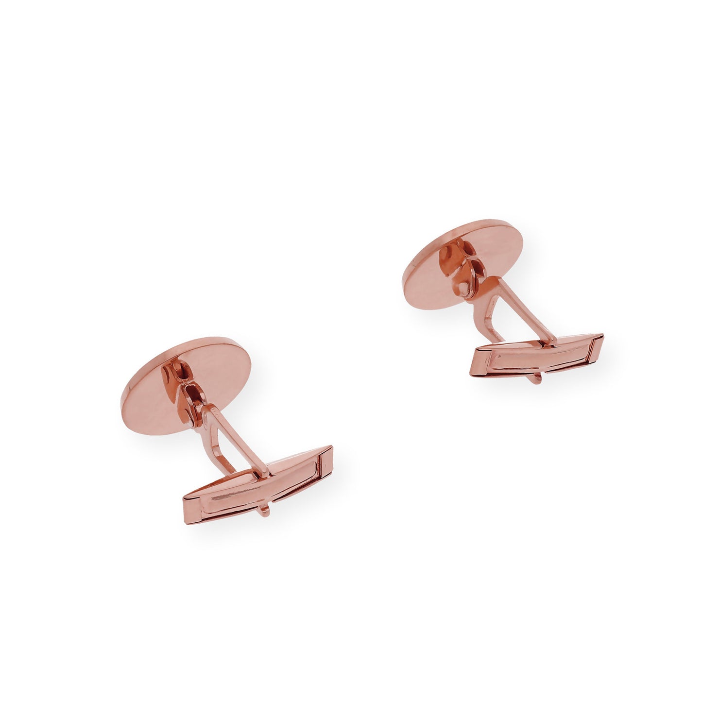 Gemelos Jack con Iniciales en Plata 925 con Baño de Oro Rosa 18k