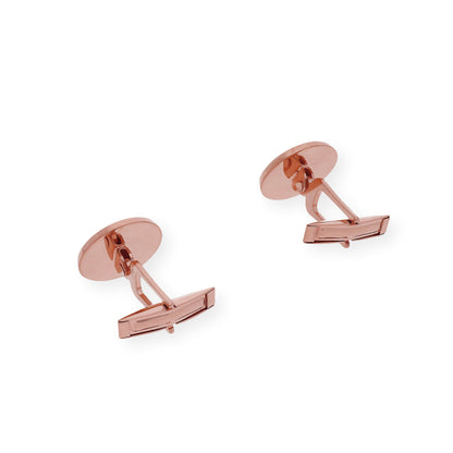 Gemelos Jack con Iniciales en Plata 925 con Baño de Oro Rosa 18k