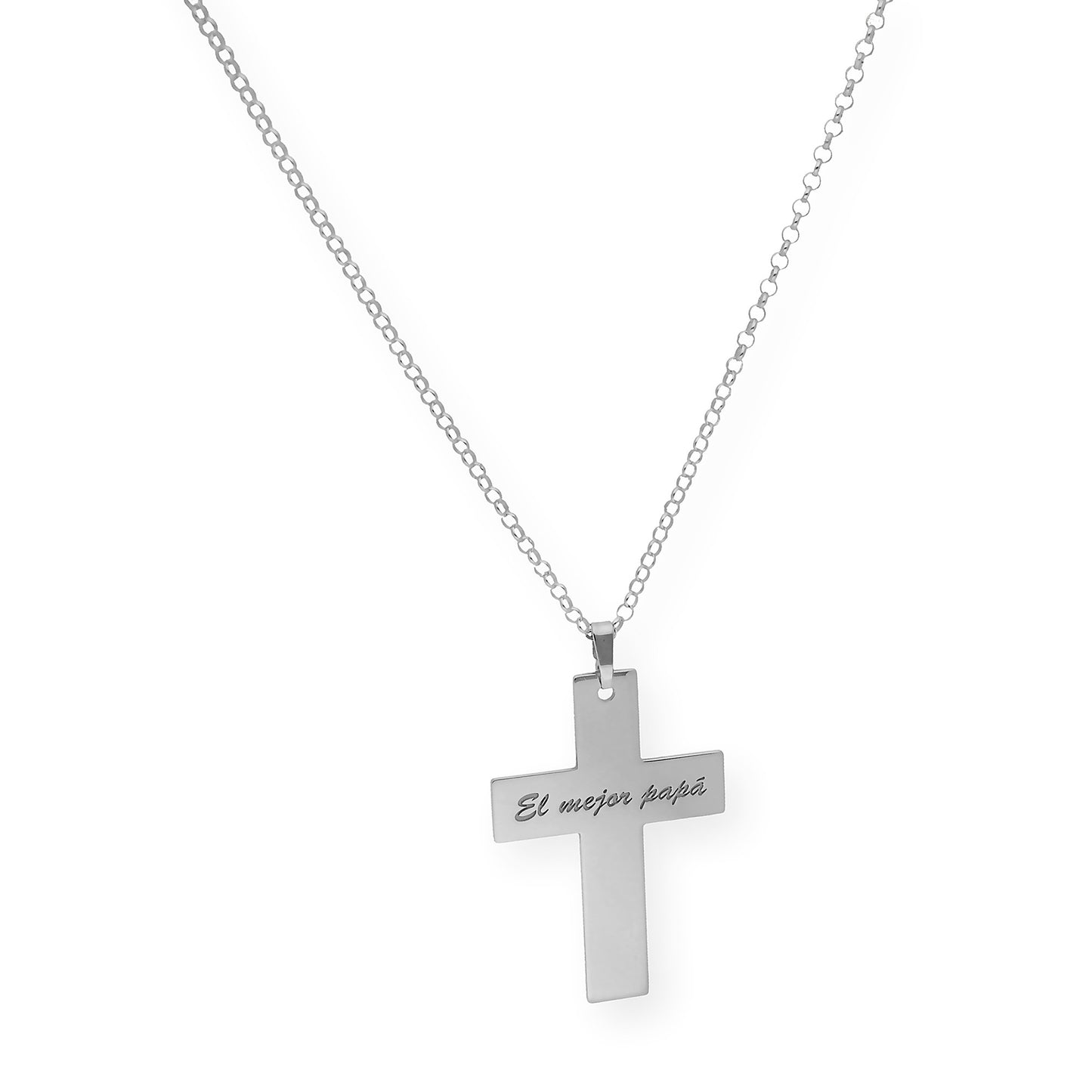 Colgante Cruz Grande en Plata 925