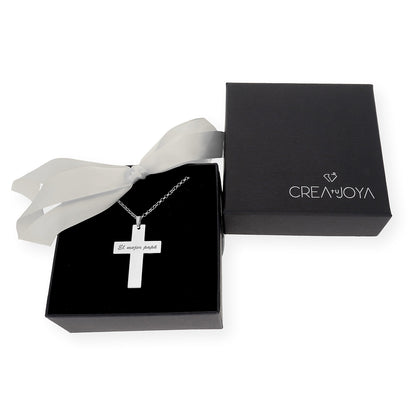 Colgante Cruz Grande en Plata 925