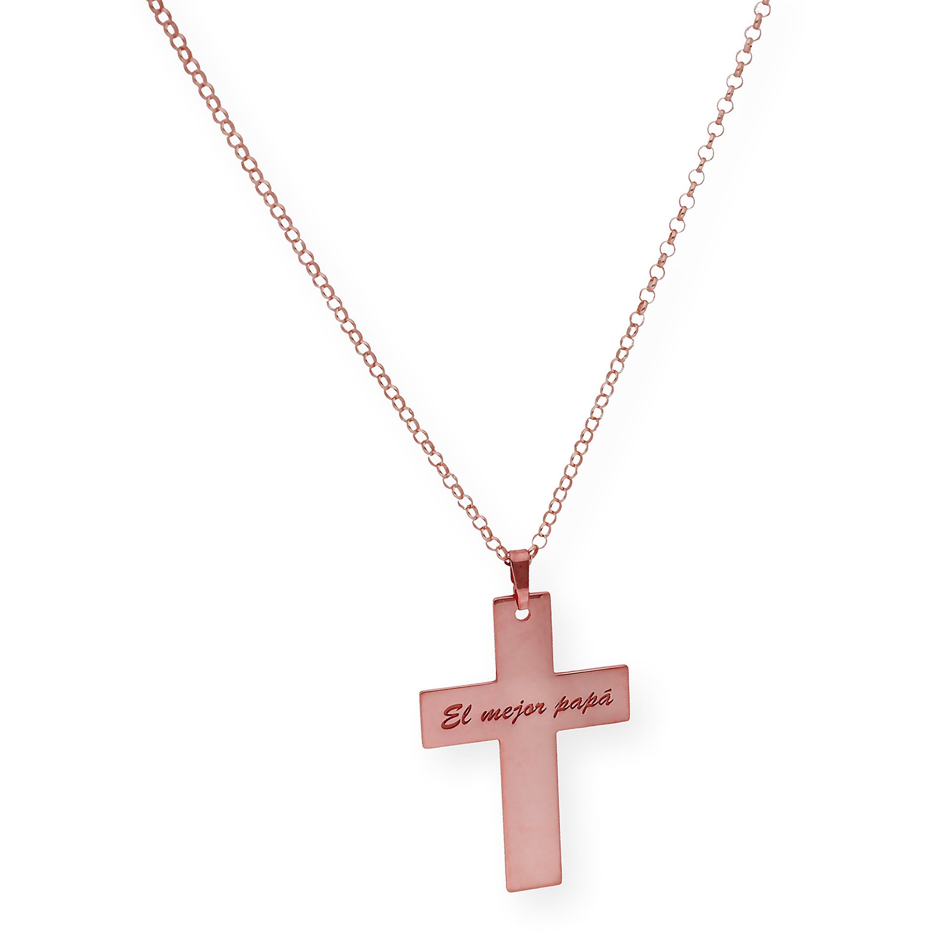 Colgante Cruz Grande en Plata 925 con Baño de Oro 18k