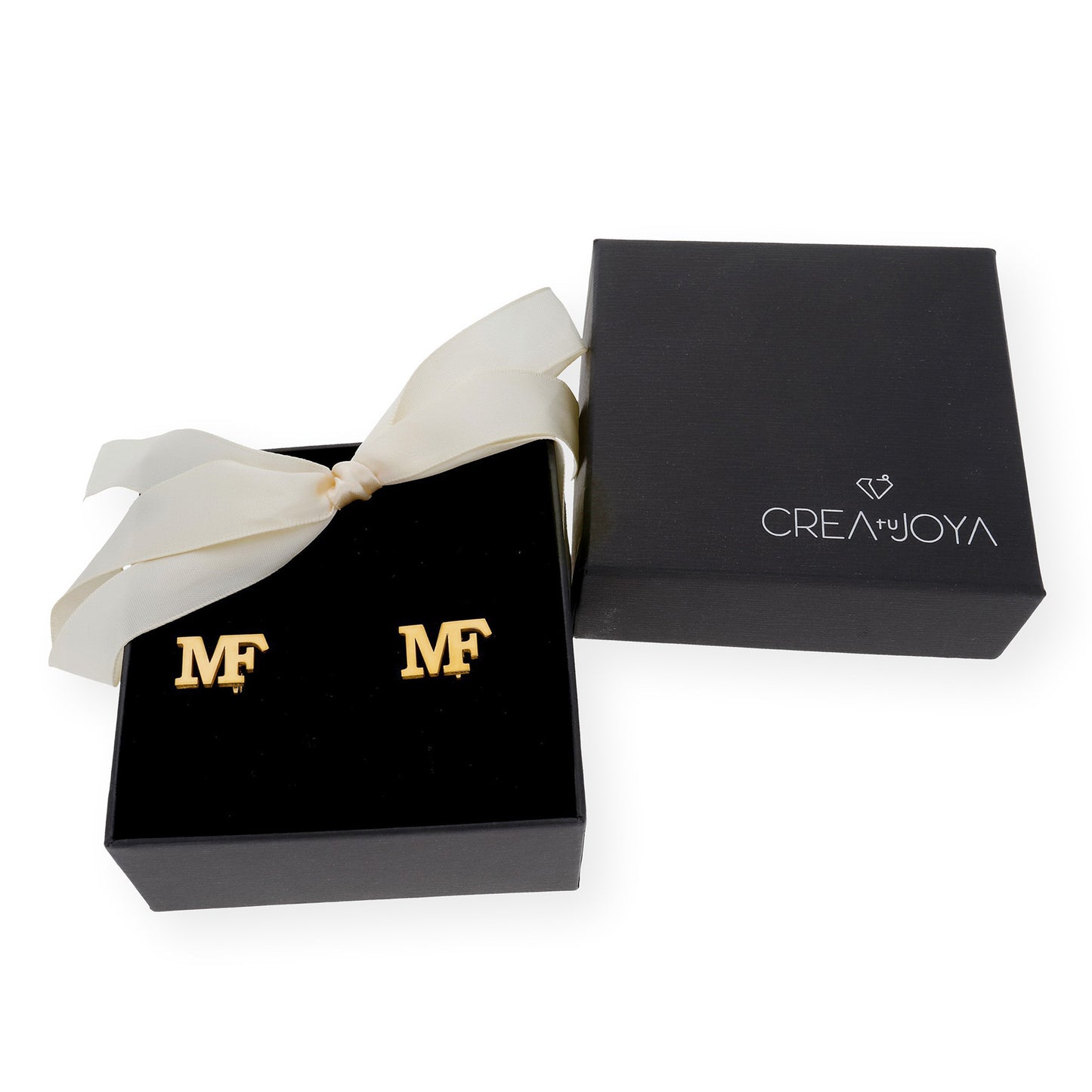 Gemelos Klopp con Iniciales en Plata 925 con Baño de Oro Rosa 18k