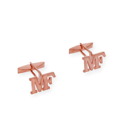 Gemelos Klopp con Iniciales en Plata 925 con Baño de Oro 18k