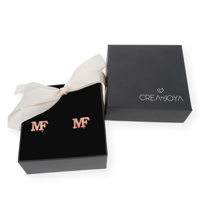 Gemelos Klopp con Iniciales en Plata 925 con Baño de Oro 18k