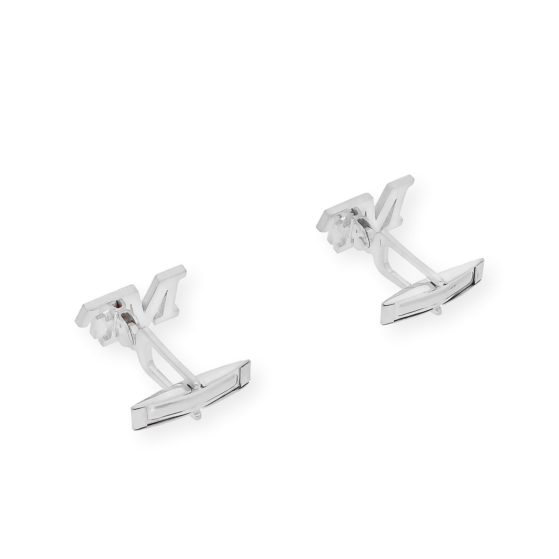 Gemelos Klopp con Iniciales en Plata 925 con Baño de Oro Rosa 18k