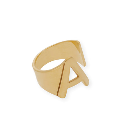 Anillo Inicial Adriana en Plata 925 con Baño de Oro 18k