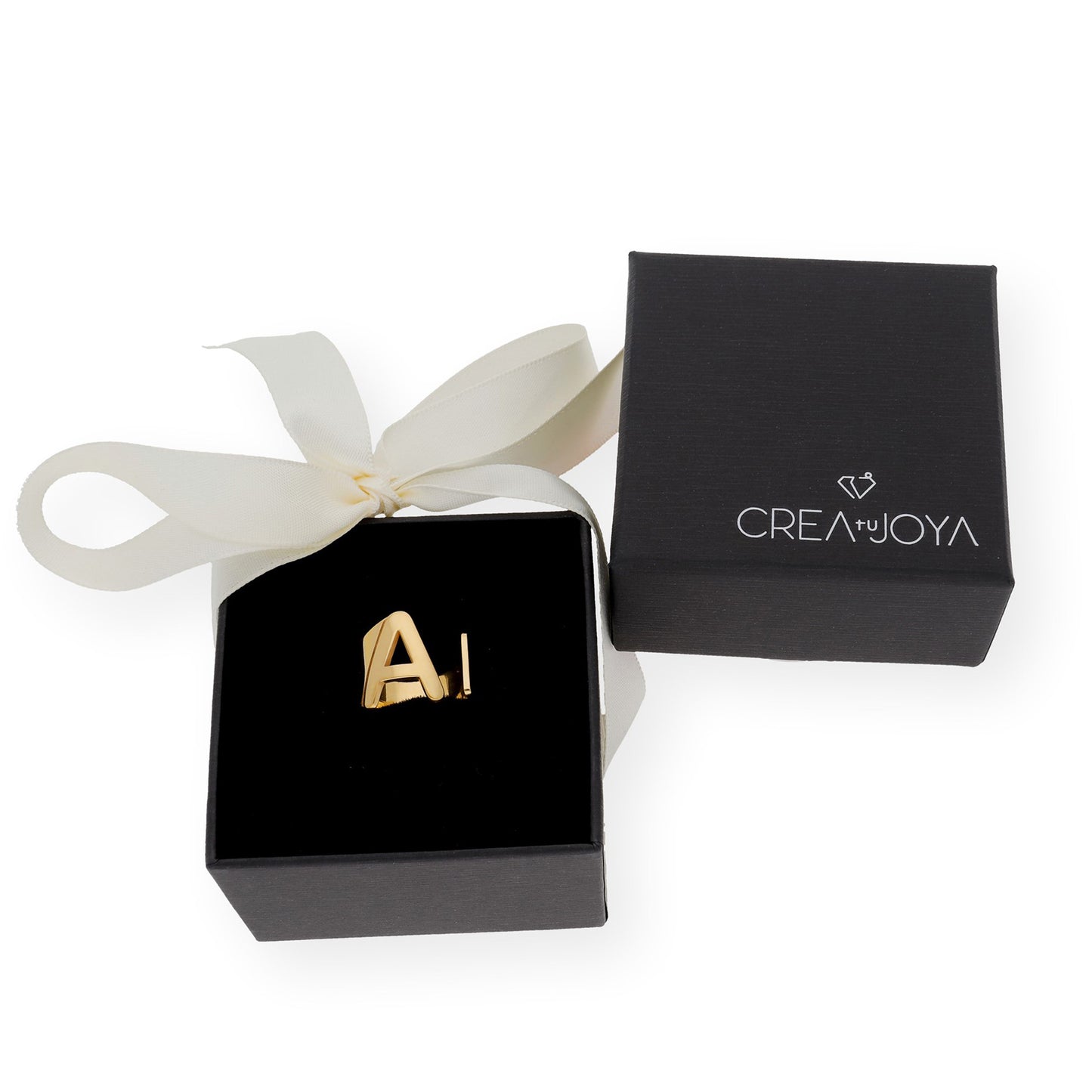 Anillo Inicial Adriana en Plata 925 con Baño de Oro Rosa 18k