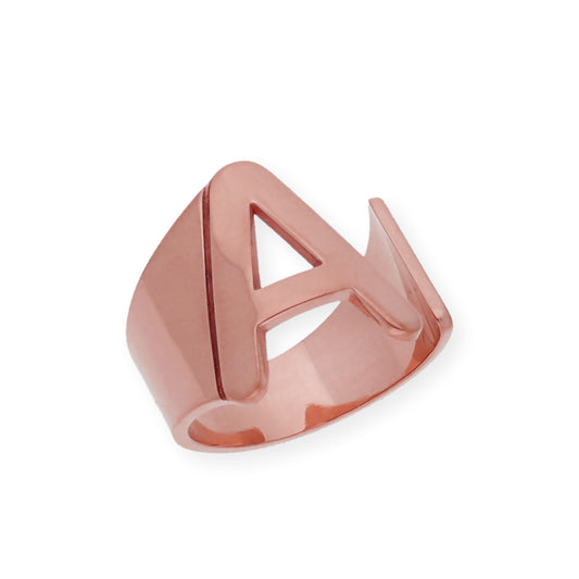 Anillo Inicial Adriana en Plata 925 con Baño de Oro Rosa 18k