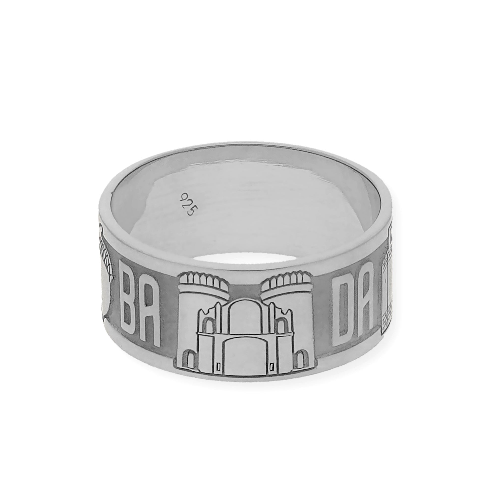 Anillo "Mi Ciudad" en Plata 925 y Baño de Oro 18k