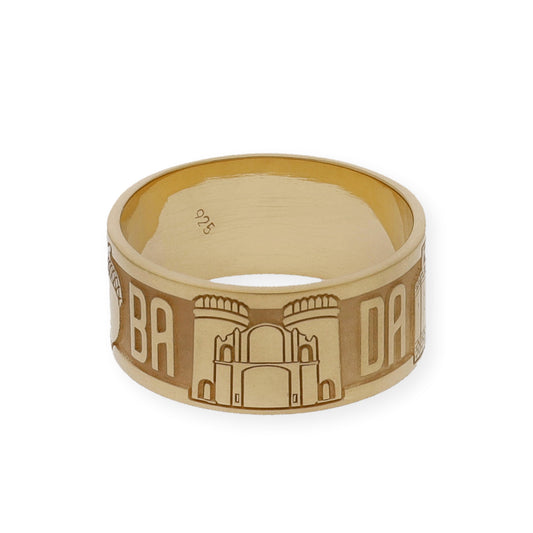 Anillo "Mi Ciudad" en Plata 925 y Baño de Oro 18k