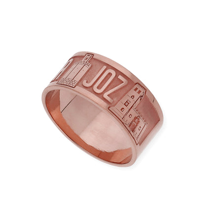 Anillo "Mi Ciudad" en Plata 925 y Baño de Oro 18k