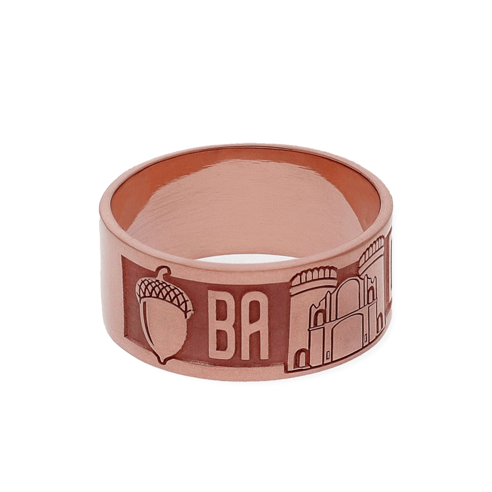 Anillo "Mi Ciudad" en Plata 925 y Baño de Oro 18k