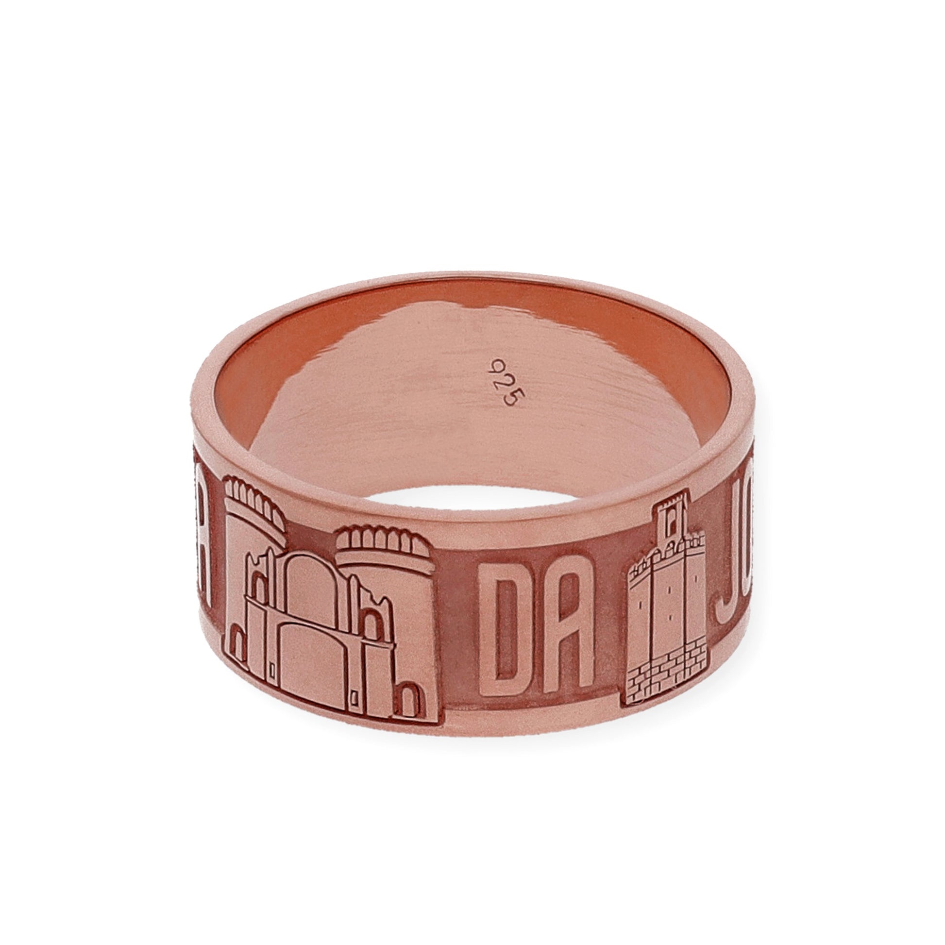 Anillo "Mi Ciudad" en Plata 925 y Baño de Oro 18k