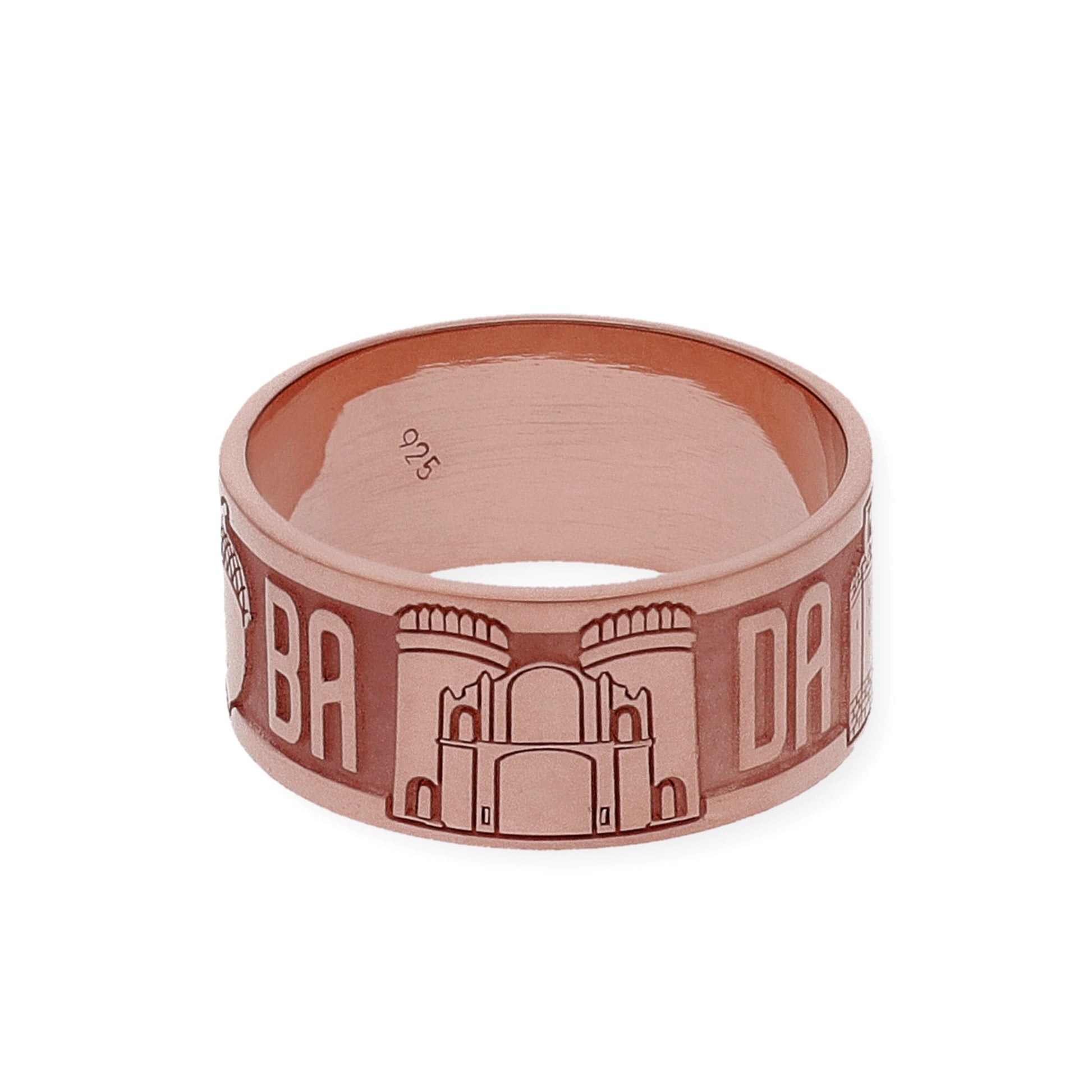 Anillo "Mi Ciudad" en Plata 925 y Baño de Oro 18k