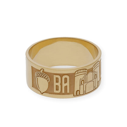 Anillo "Mi Ciudad" en Plata 925 y Baño de Oro Rosa 18k