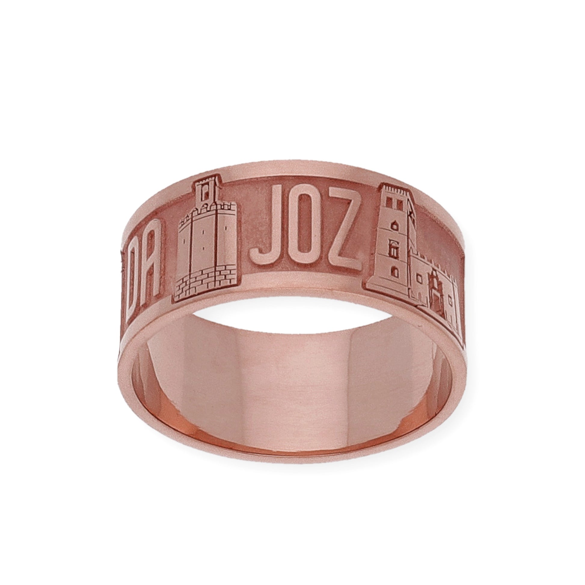 Anillo "Mi Ciudad" en Plata 925 y Baño de Oro Rosa 18k