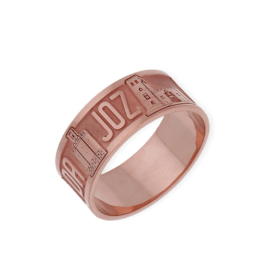 Anillo "Mi Ciudad" en Plata 925 y Baño de Oro Rosa 18k