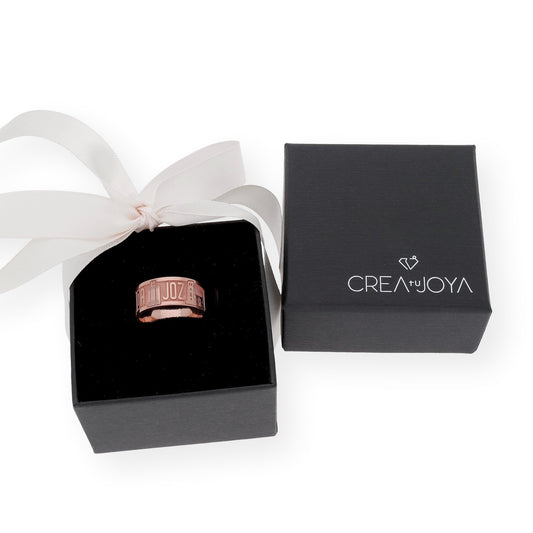 Anillo "Mi Ciudad" en Plata 925 y Baño de Oro Rosa 18k