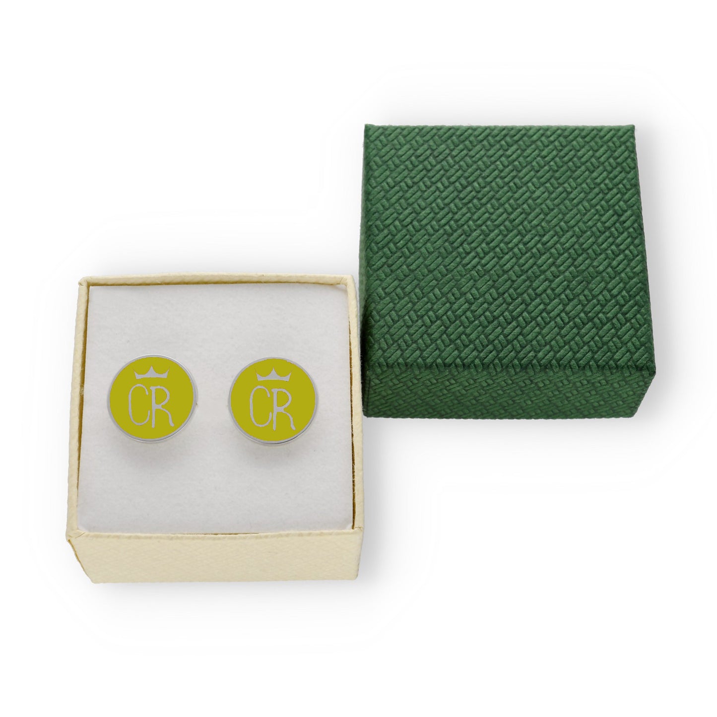 Gemelos Fierro de Ganadería en Plata 925 y Esmalte Al Fuego