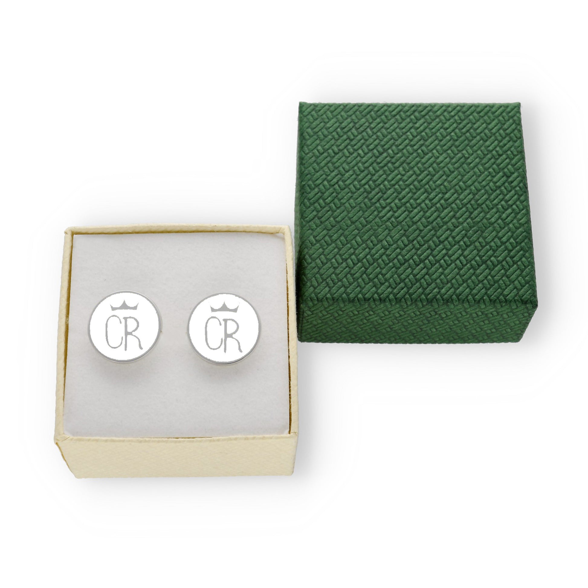 Gemelos Fierro de Ganadería en Plata 925 y Esmalte Al Fuego