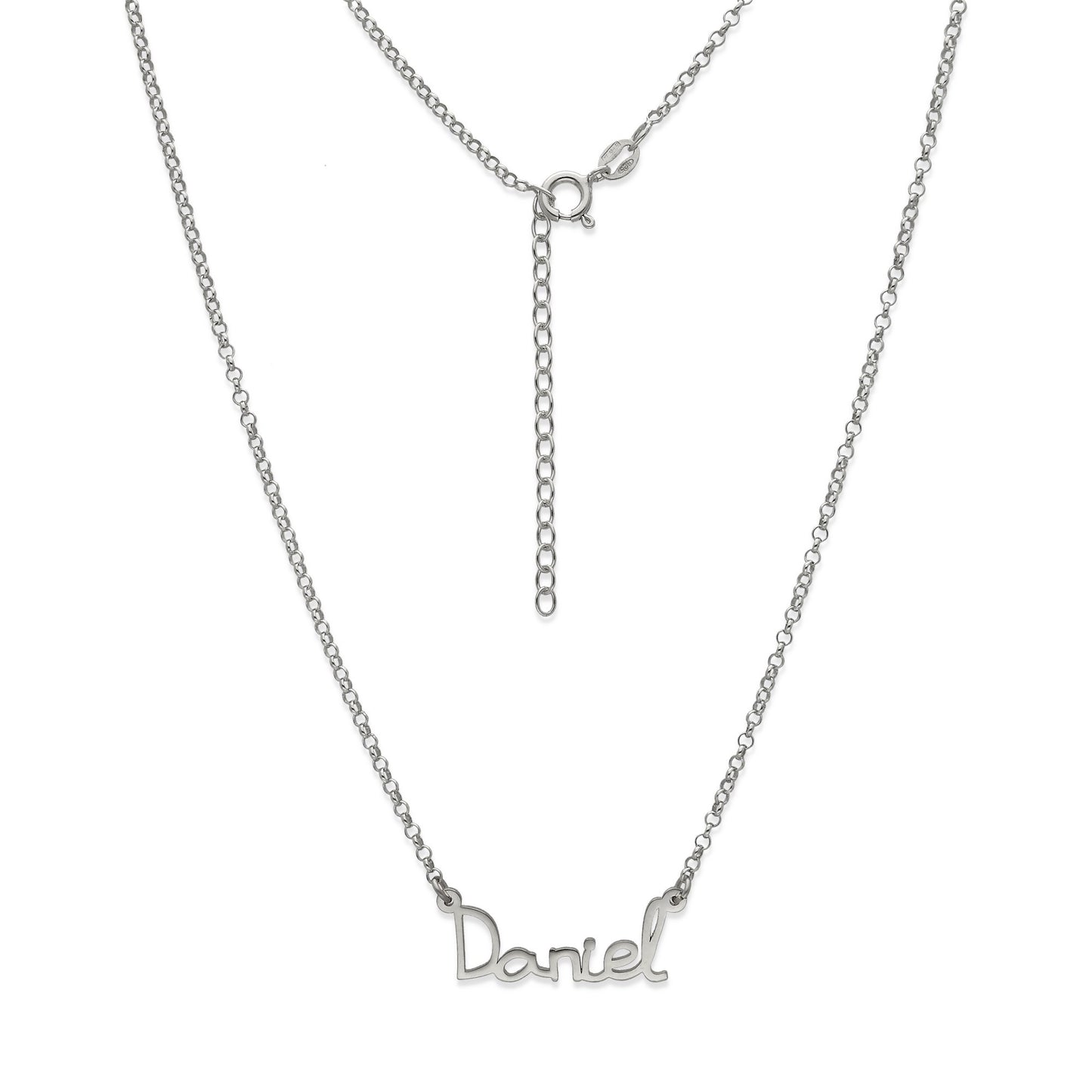 Colgante Nombre Manuscrito Personalizado Plata 925
