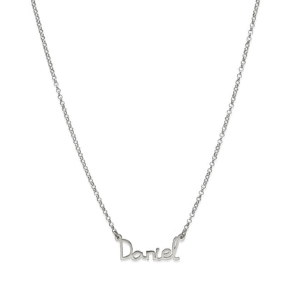 Colgante Nombre Manuscrito Personalizado Plata 925