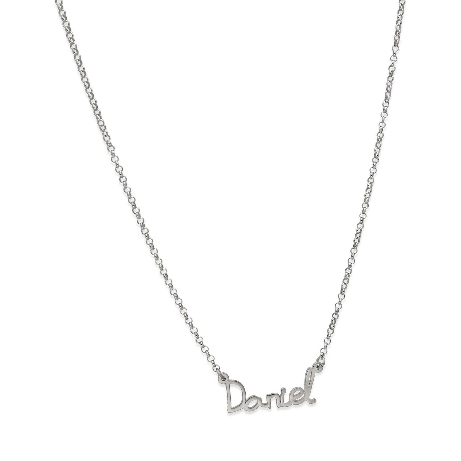 Colgante Nombre Manuscrito Personalizado Plata 925