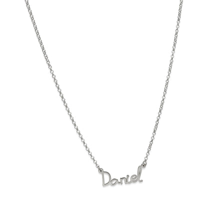 Colgante Nombre Manuscrito Personalizado Plata 925