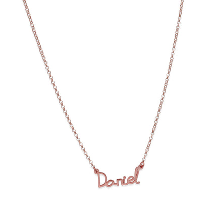 Colgante Nombre Manuscrito Personalizado Plata 925
