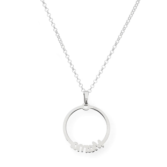 Colgante Circle Mamá en Plata de Ley 925