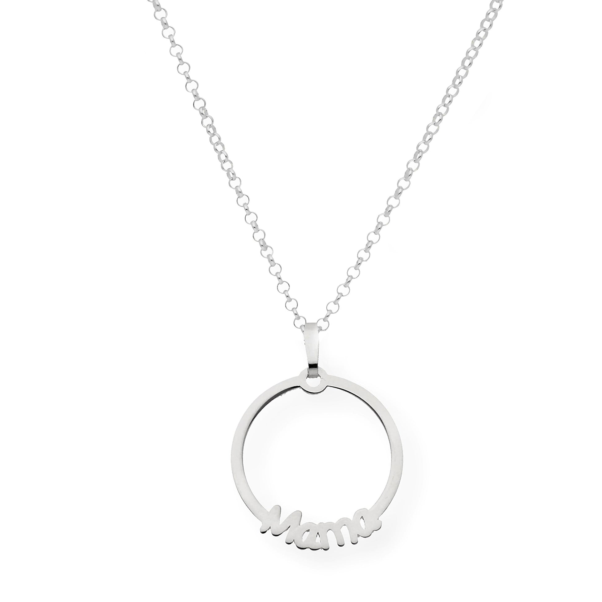 Colgante Circle Mamá en Plata de Ley 925