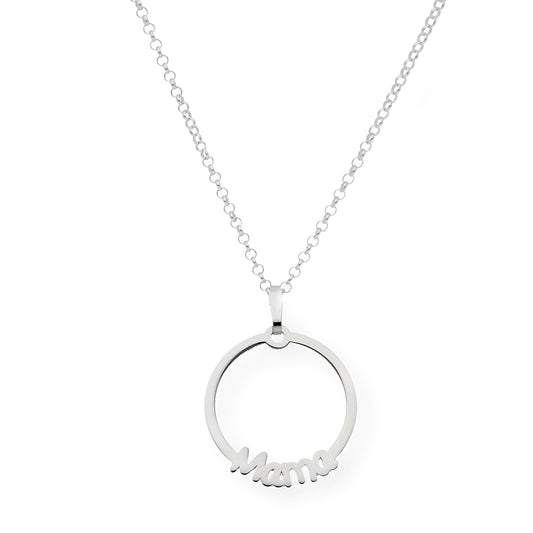 Colgante Circle Mamá en Plata de Ley 925