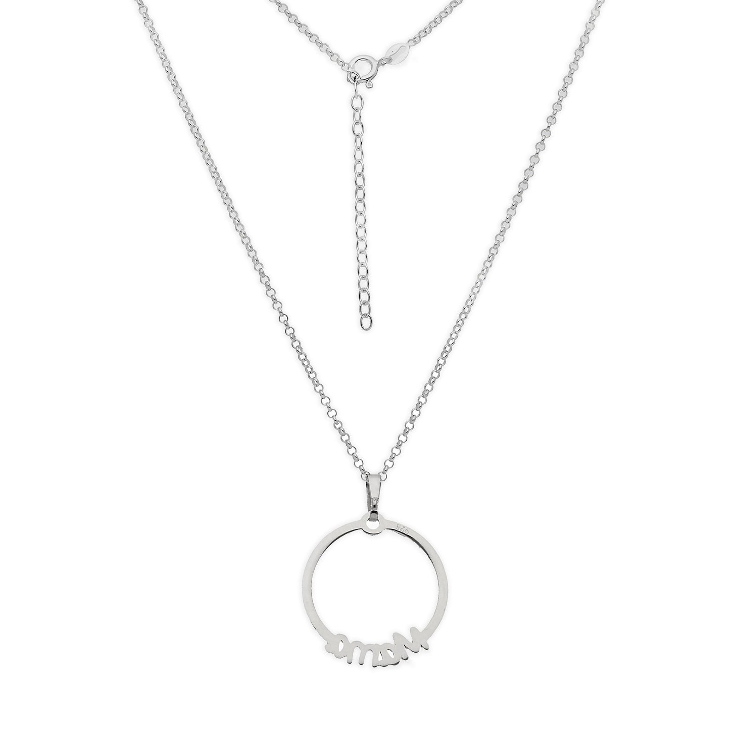 Colgante Circle Mamá en Plata de Ley 925
