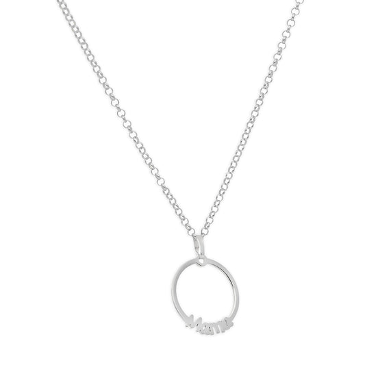 Colgante Circle Mamá en Plata de Ley 925