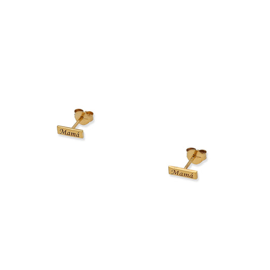 Pendientes Venus Mamá en Plata 925 con Baño de Oro 18k