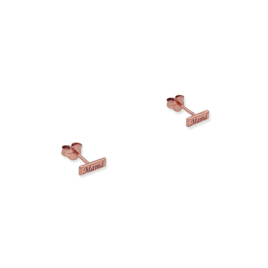 Pendientes Venus Mamá en Plata 925 con Baño de Oro rosa 18k