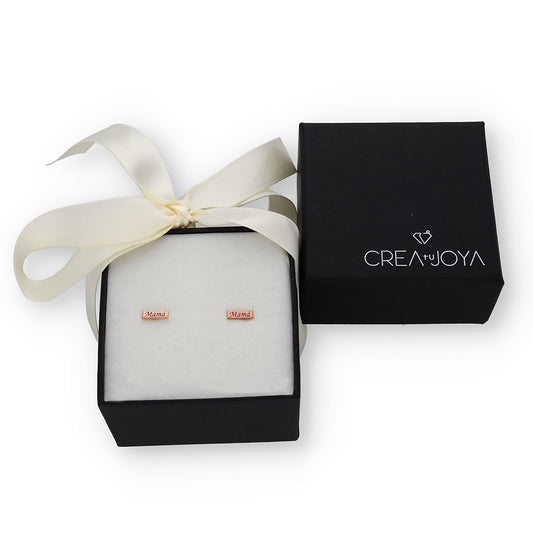 Pendientes Venus Mamá en Plata 925 con Baño de Oro rosa 18k