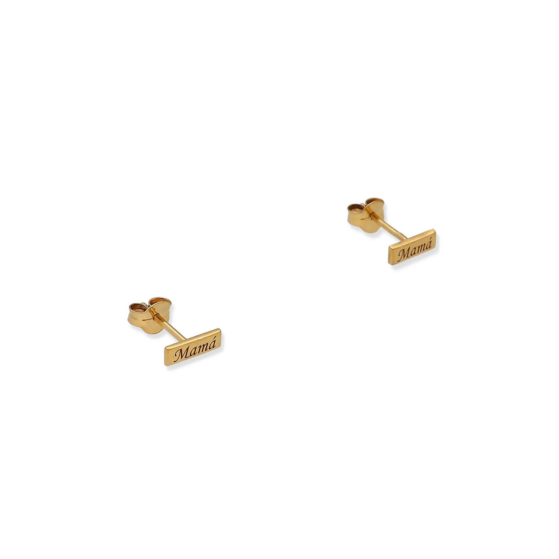 Pendientes Venus Mamá en Plata 925 con Baño de Oro rosa 18k