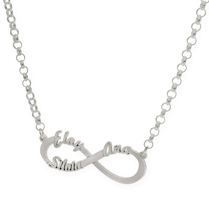 Colgante Infinito con Nombres de Plata 925
