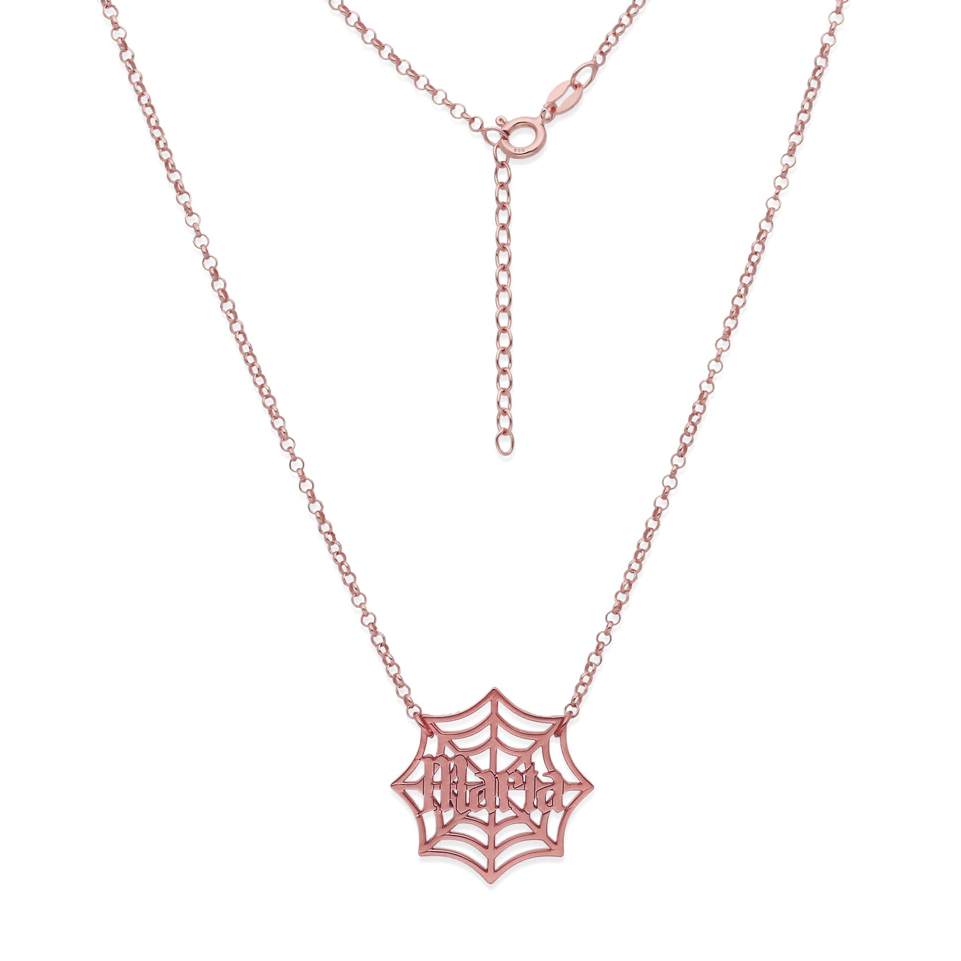 Collar Nombre Telaraña en Plata 925