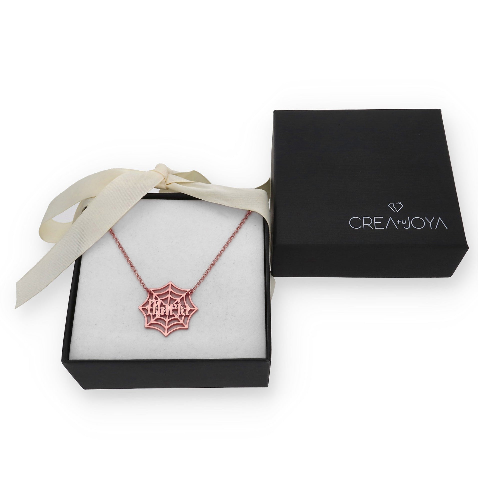 Collar Nombre Telaraña en Plata 925
